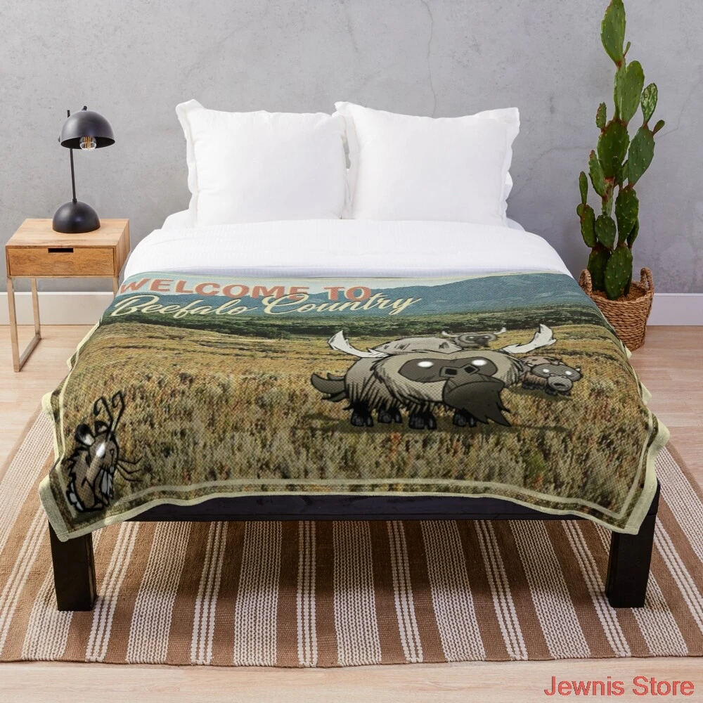 

Детское Флисовое одеяло Beefalo Country Don t, с мультяшным принтом