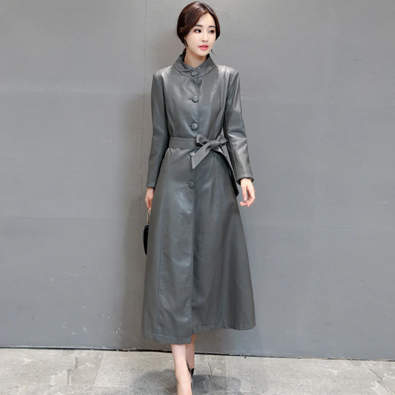 2024 весенне-осеннее новое кожаное пальто-ветровка для женщин кожаная куртка