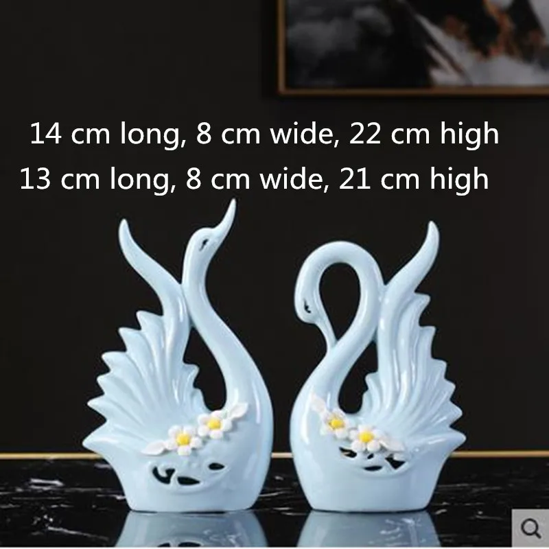 

Ceramic swan and vase, creative home office restaurant bar table decoration, wedding decoration gift