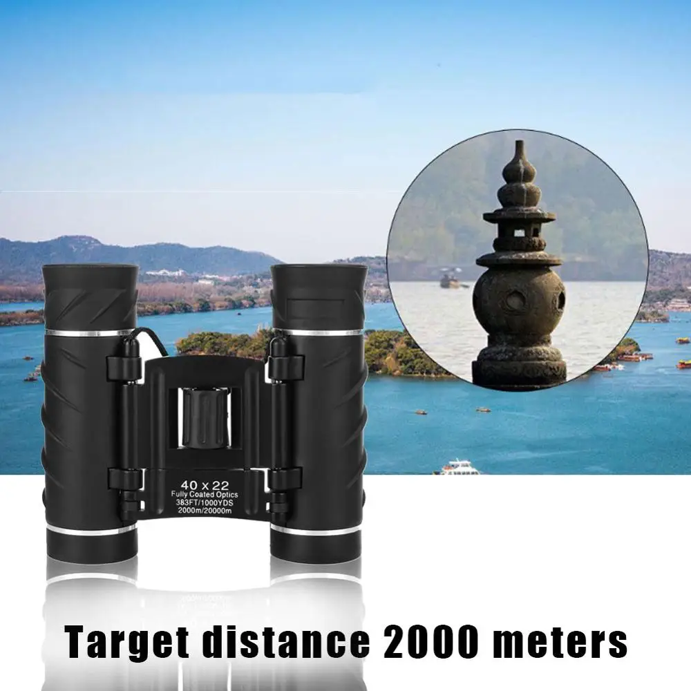 40x22 HD мощный бинокль 2000 м дальность складной мини монокуляр телескоп FMC оптика для