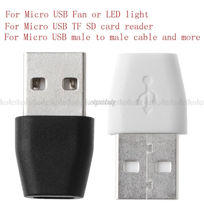 Переходник с USB 2 0 папа на Micro мама для передачи данных и зарядки Au17 Прямая