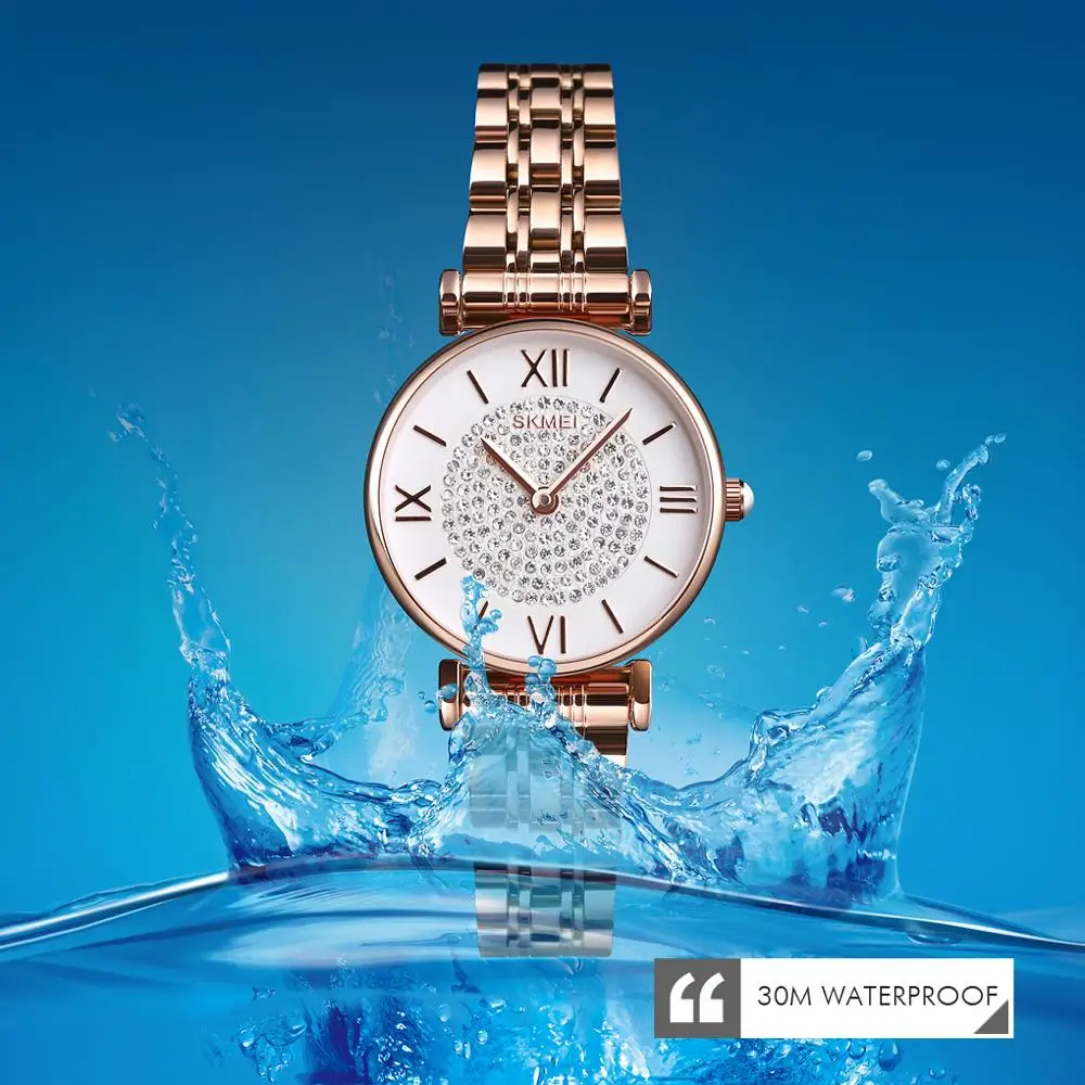 SKMEI (Япония) механизм с кварцевой стабилизацией женские часы от топ бренда