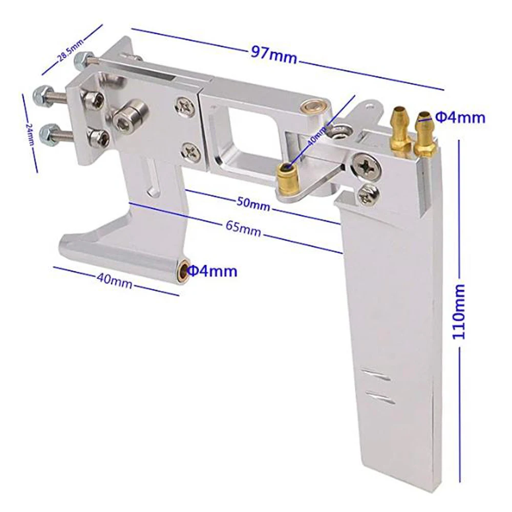 Алюминиевый всасывающий руль RC Jet модель лодки запасные части 110 мм