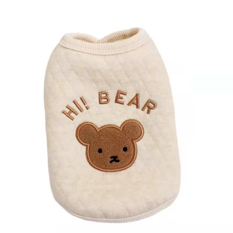 

Жилет хлопковый Ins осенне-зимний, утепленный костюм для домашних животных, Тедди, Бишон, Хироми, одежда для кошек, для маленьких собак