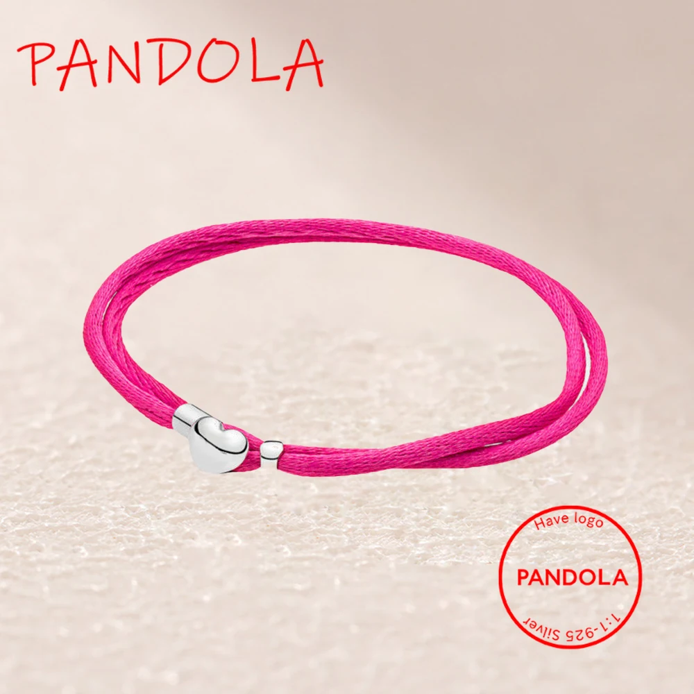 

Moments fabric bracelet, Hot pink # 590749CPH-S (2)