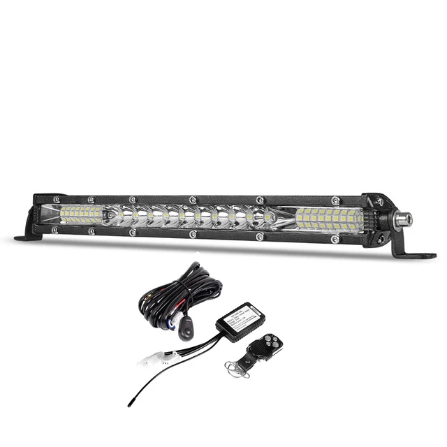 10 inch wire remote DERI светодиодный светильник Прямой Тонкий Однорядный 10 дюймов 80 Вт для 4WD SUV ATV 4X4 внедорожный светодиодный светильник с проводом светодиодный - Цвет: 10 inch wire remote