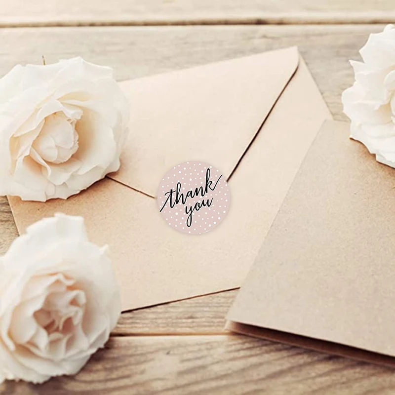 100 шт./лот бумажные этикетки наклейки золотые спасибо для печати ручной работы