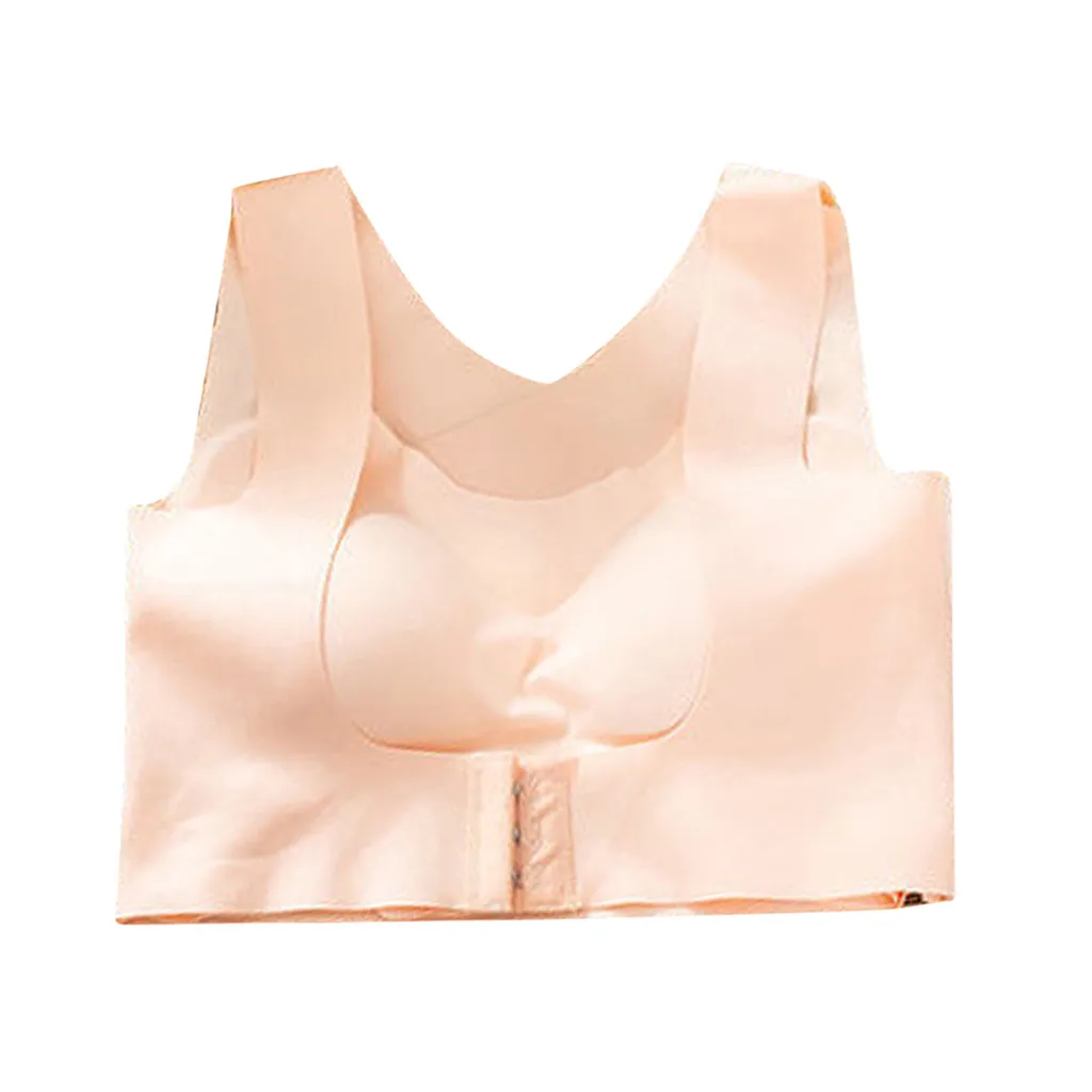 

Breastfeeding Cotton Maternity Nursing Bra Women Sexy Front Adjustable Buckle Chest Support Yoga Vest Wireless Sport Bra