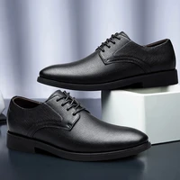 genuine leather shoes men formal luxury designer high quality office oxfords derby shoes for men lace up casual dress shoe male