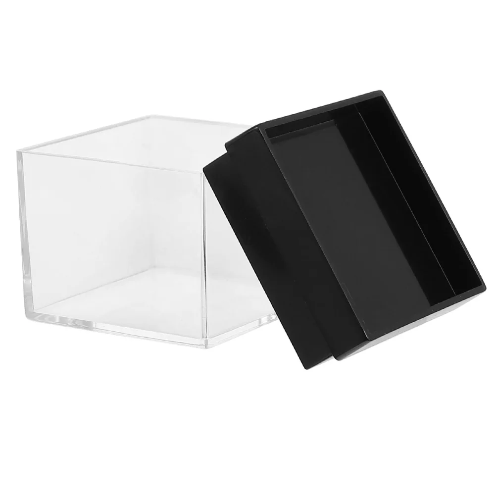 

10 Pcs Square Transparent Box Mineral Specimen Display Collection Box