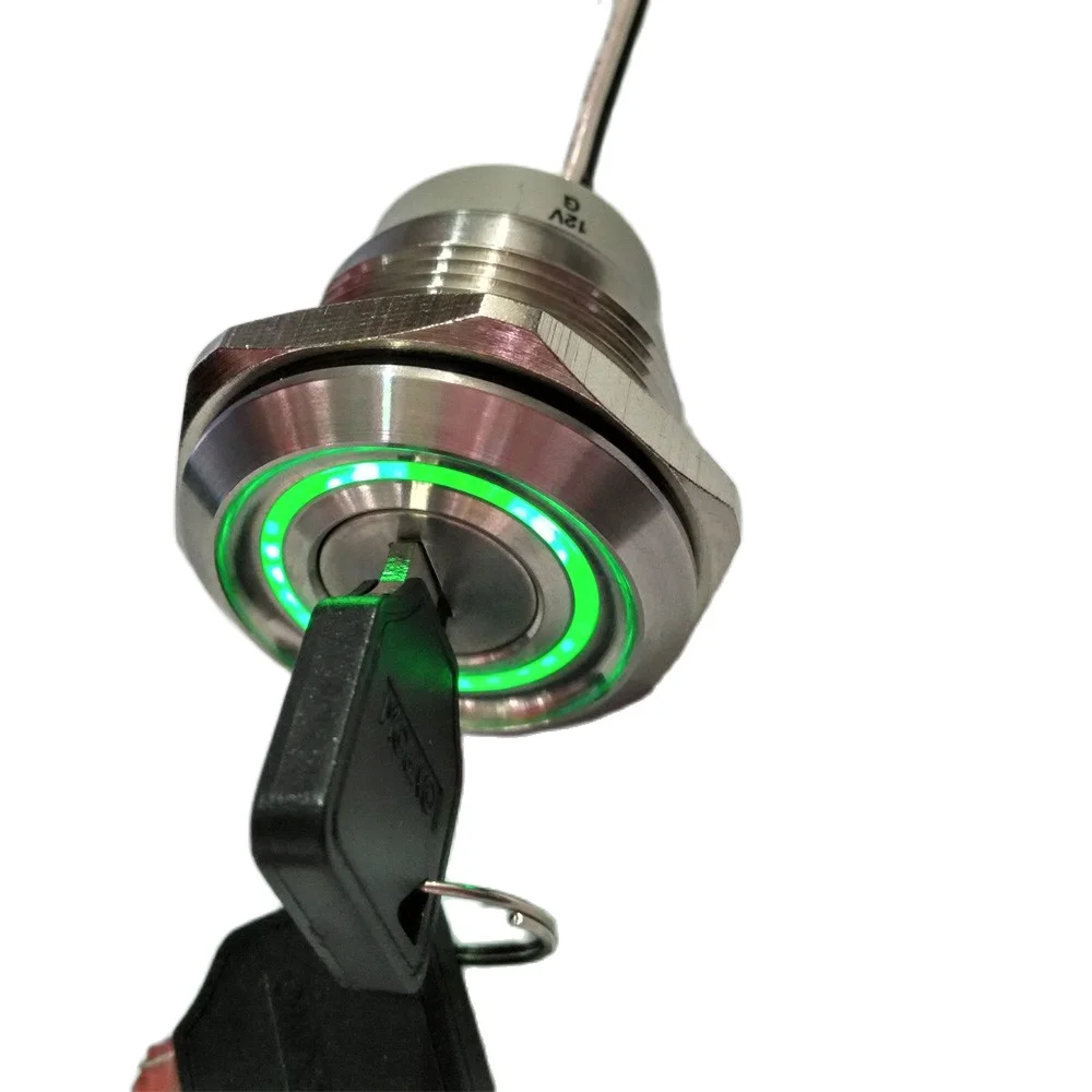 Red/ Green Double Color 30mm 2 Position Metal 12V 24V 6V Illumination Key Lock Switch | Обустройство дома