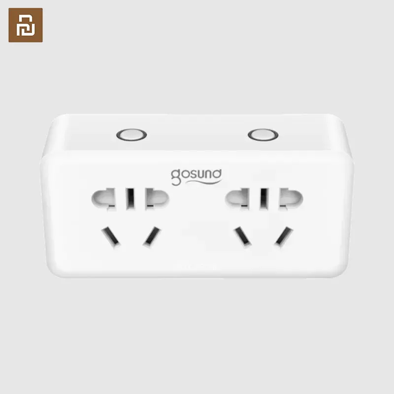 YouPin Gosund WiFi 2in1 Smart Plug Socket Voice Control Phone Remote Intelligent linkage Independent Sub-Control Timing | Электроника
