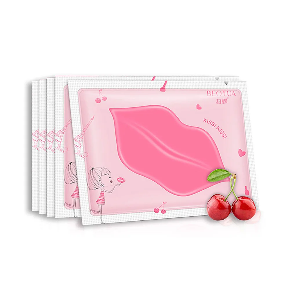 

100Pcs Beauty Super Lip Plumper Pink Crystal Cherry Lip Mask Patches Moisture Essence Anti Wrinkle Smoothing Skin Care Cosmetics