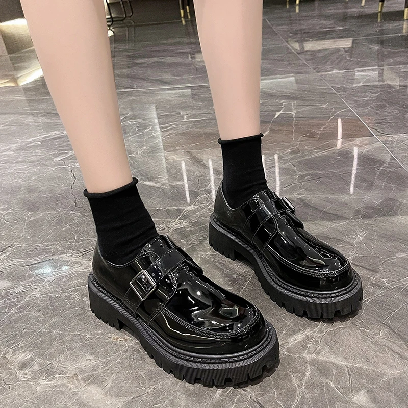 

Женские туфли на низком каблуке, универсальные туфли-оксфорды в британском стиле, без застежки, осень 2021