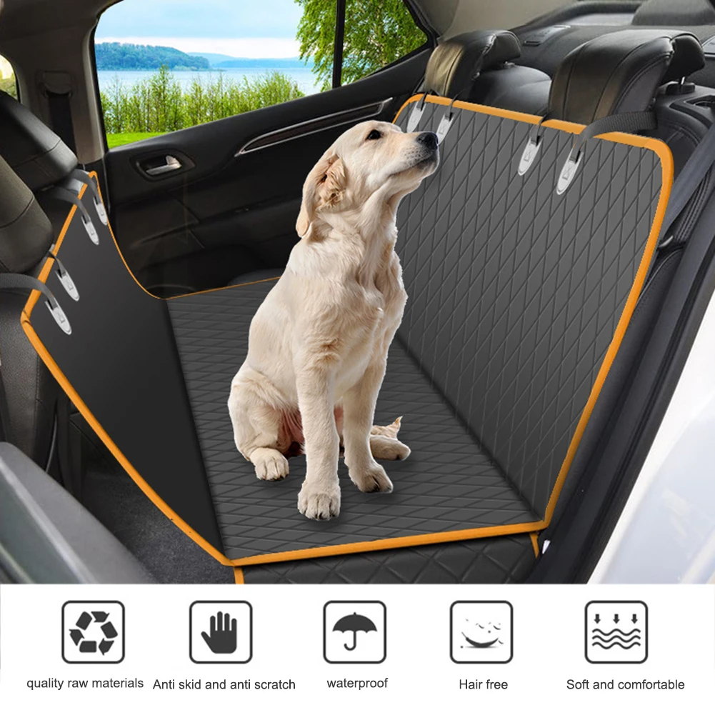 vender Portador Do Cão Capa De Assento Do Carro à Prova Dwaterproof água Traseira Do Carro Volta Assento Esteira Almofada Protetor Com Zíper E Bolsos Para Viagens