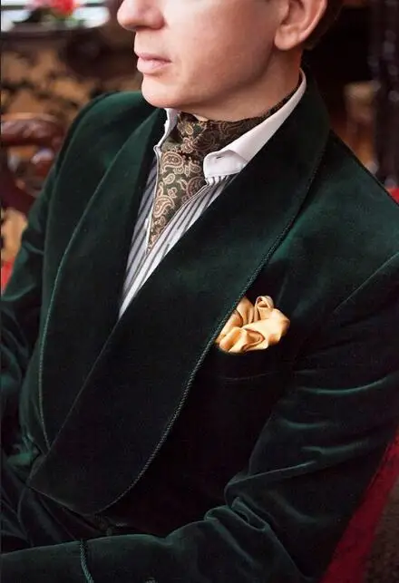 Подарочный Мужской Шелковый зеленый красный шарф шейный платок Аскот галстук