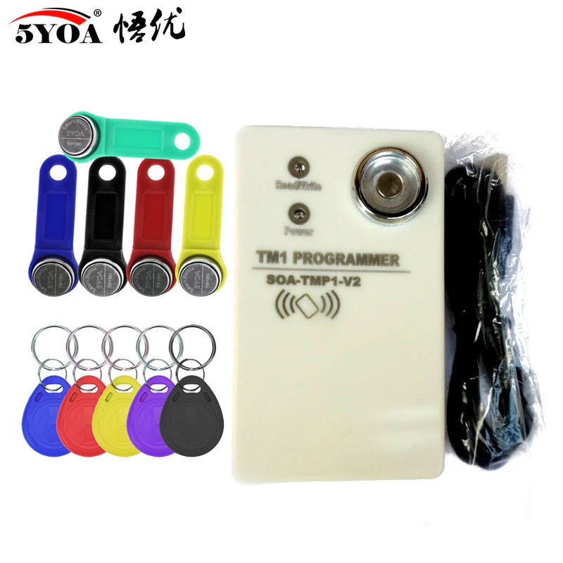 TM RFID Копир Дубликатор ручной RW1990 TM1990 tm90b ibutton DS-1990A I-Button 125 кГц EM4305 T5577 EM4100 TM кардридер