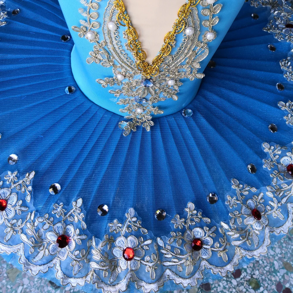 Балетное платье для девушек ярко-голубое маленькое танца живота милые костюмы