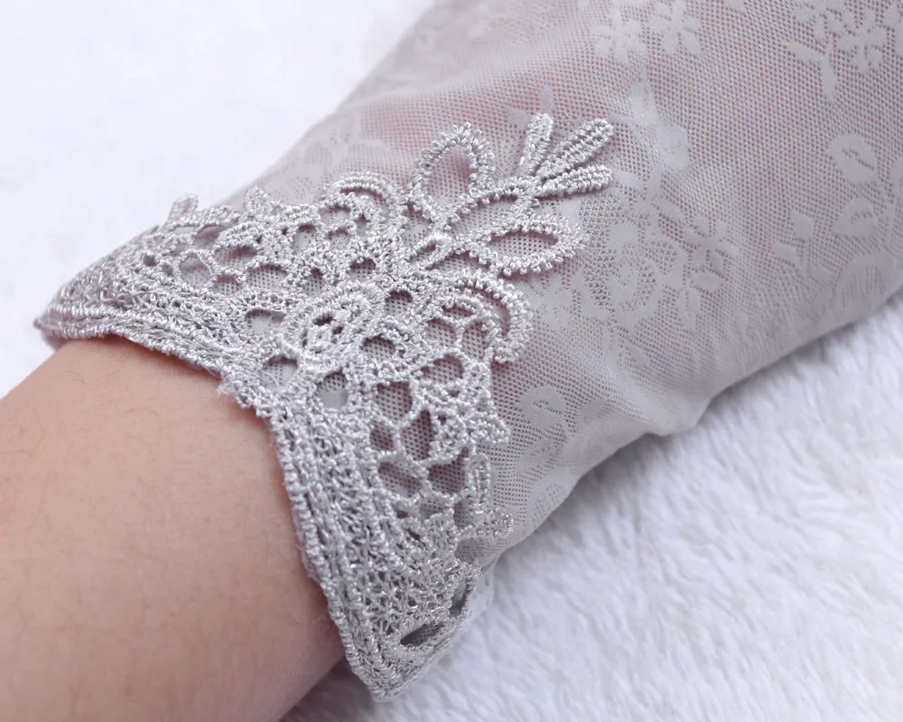 Женские тонкие кружевные перчатки летние уличные для вождения с защитой от