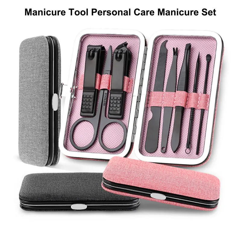 

8Pcs/Set Professional Nail Nippers Trimmer Cutters Pedicure Scissors Set Stainless Steel Portable Manicure Nail Clipper Tool Kit