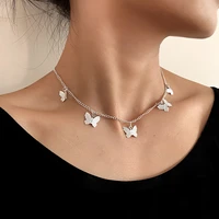 wholesale alloy moon butterfly necklaces for women girls trendy choker necklaces boho neck chain silver gold jewelry gifts