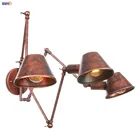 IWHD винтажный настенный светильник с 3 головками, светодиодный, для спальни, лестницы, возле лофта, Декор, промышленный Ретро настенный светильник с аппликацией