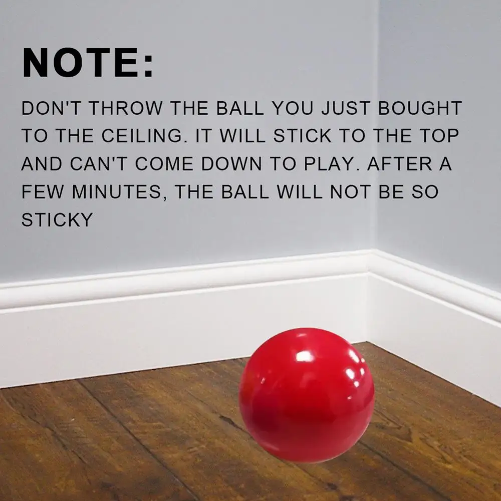 

1 Piece Of Fluorescent Ball Inflatable Toy Sticky Ball Sticky Ball Sticky Target Balls Throw Sticky Wall Decompression Pinch Mus