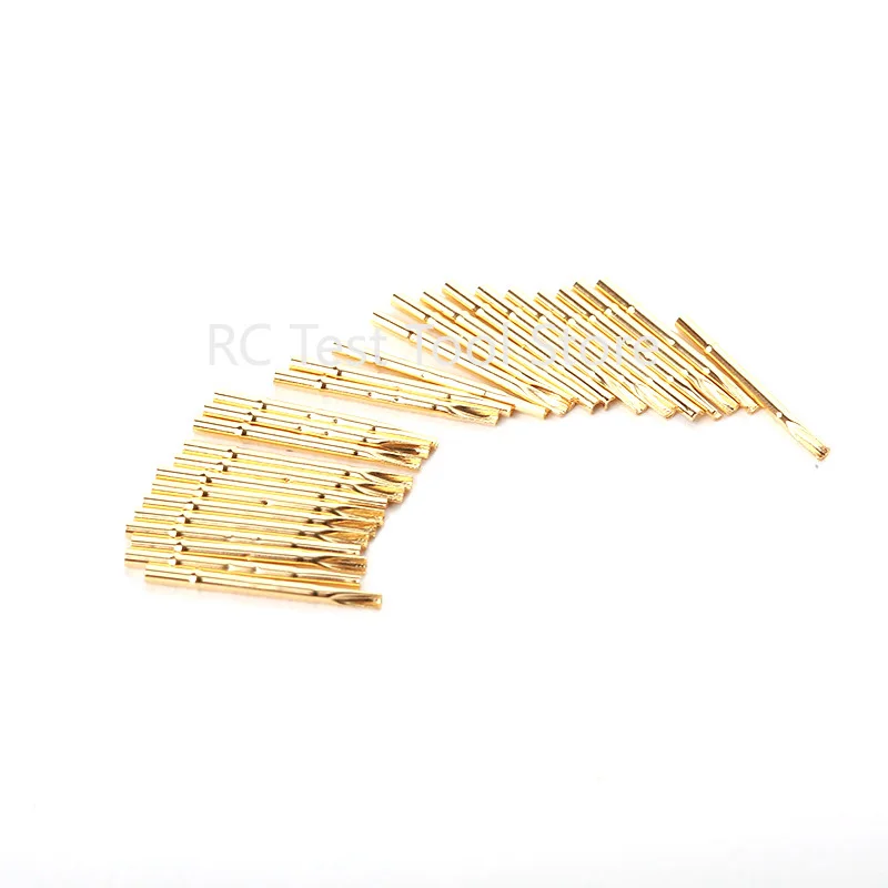100 шт. R75-2S латунная трубка позолоченная пружинная пробирка диаметр 1 32 мм Длина 26 2