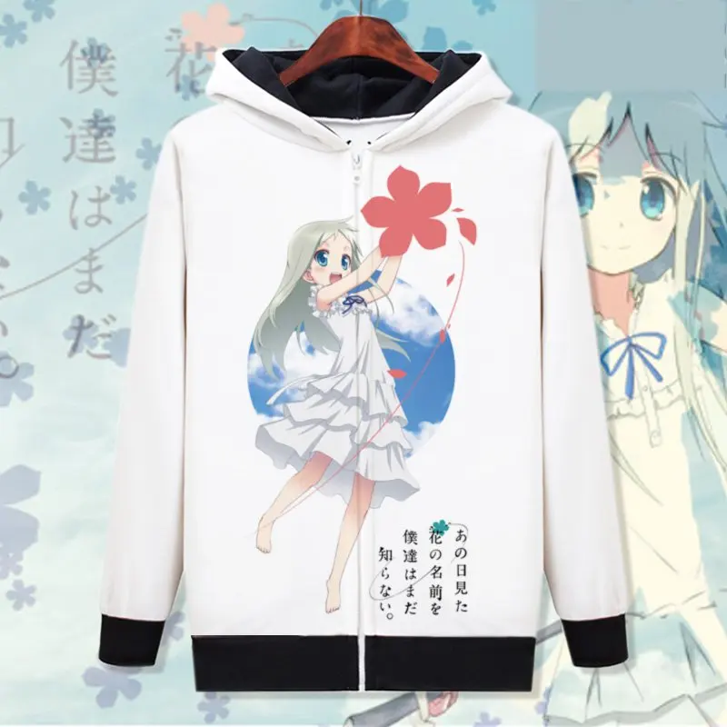 Флисовое пальто Anohana Honma Meiko Menma для косплея с принтом мужчин и женщин зимняя