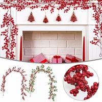 christmas decorations artificial red berry garland flexible berry garland fireplace decoration home door windows hanging decor