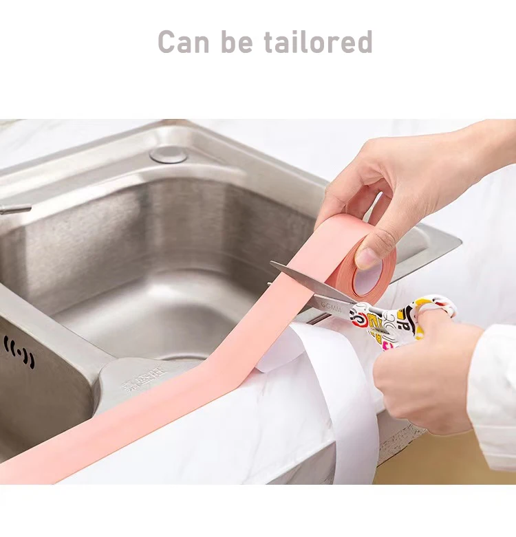 

Adhesive sticker tape for bathroom Wall stickers tape for Bathroom Sink Sealing Strip Tape PVC Waterproof adhesive border