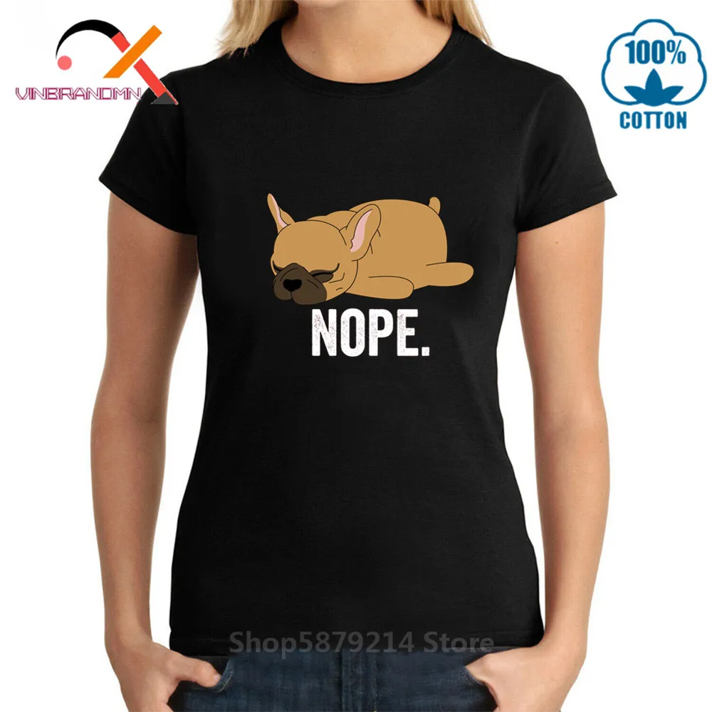 Футболка Kawaii Lazy French Bulldog Nope Not Today для мужчин и женщин милая футболка с бульдогом