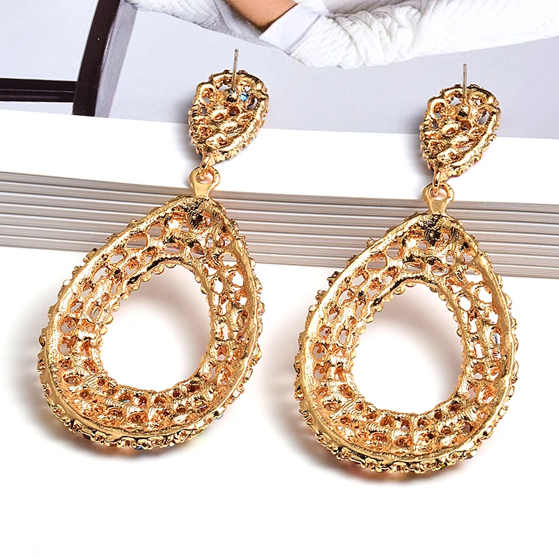 Лидер продаж Висячие ажурные серьги подвески с разноцветными подвесками модные