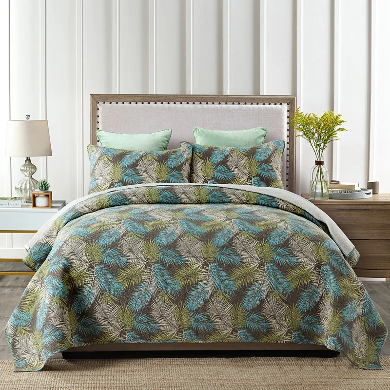 

Комплект постельного белья CHAUSUB из 3 предметов, Хлопковое одеяло с принтом, наволочка, Королевский размер, летнее одеяло для спальни