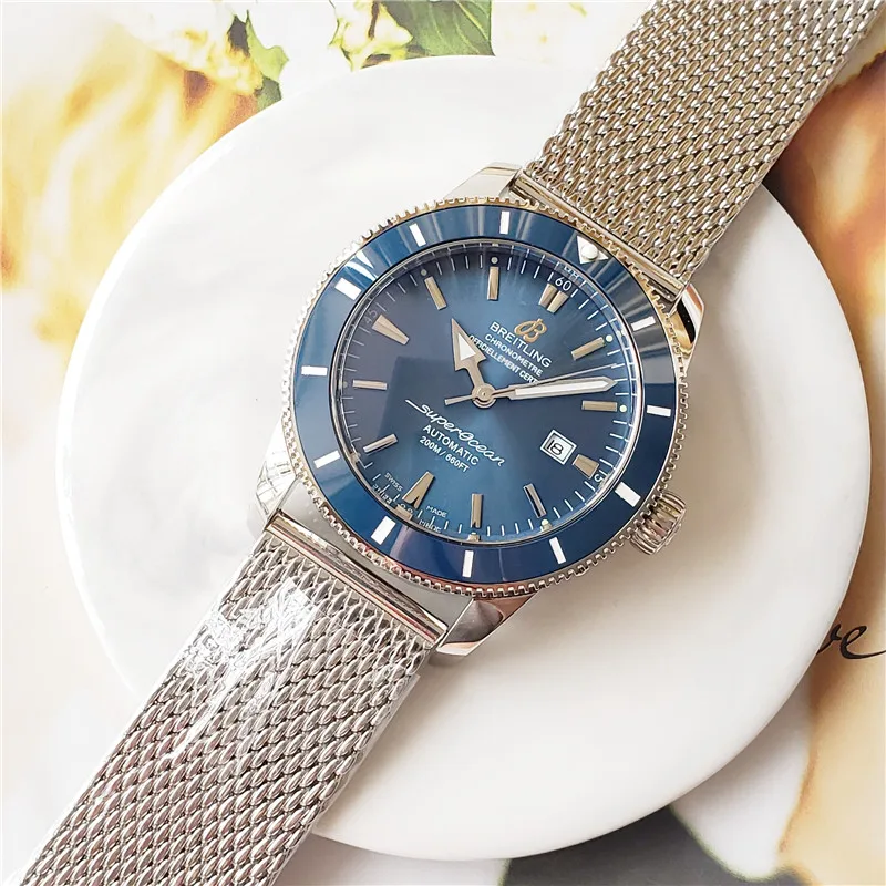 

1884 Chronomat Luxury Brand Mechanical Wristwatch Mens Watches Quartz Watch with Stainless Steel Strap relojes hombre automatic