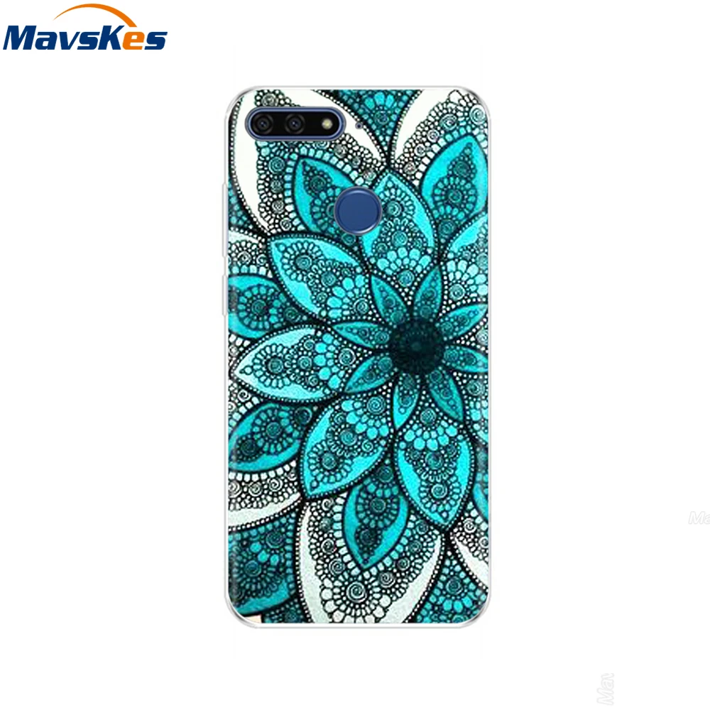 24 Силиконовый чехол для телефона huawei Honor 7A Pro, 5," дюймовый чехол для телефона huawei Honor 7A 5,45" 7 A DUA L22 Русская версия - Цвет: 24