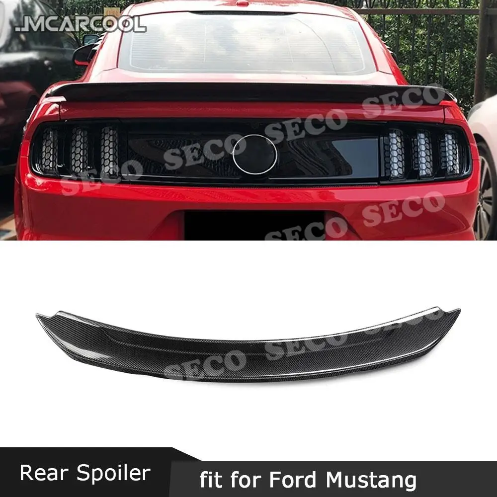 

Carbon Fiber Rear Spoiler for Ford Mustang GT V8 V6 Coupe GT350 Style Spoiler 2015 2016 2017 ABS Rear Trunk Wings Car Styling