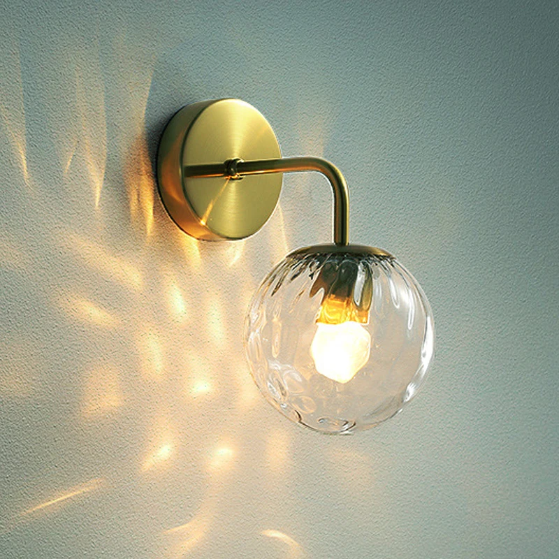 Креативные стеклянные настенная лампа Ванная комната декор настенные
