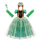Платье принцессы Анны, косплей, костюм Снежной королевы, детская одежда на Хэллоуин, детский день рождения, карнавал, маскарадвечерние вечеринка, Маскировка