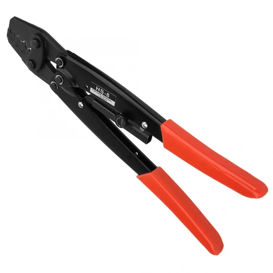 

HS-8 Crimper Pliers Hand Crimping Tool 1.25-8mm 17-8AWG for Bare Terminal