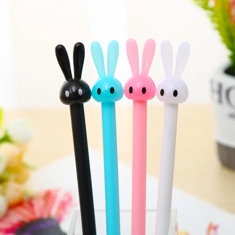 12 шт. Kawai корейский Кролик гелевая ручка Kawaii забавные аниме милые офисные