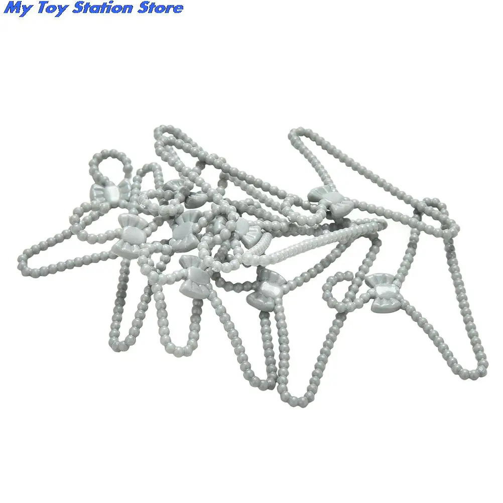 10 шт./лот аксессуары для кукол милые серые мини Вешалки платья Одежда Аксессуары