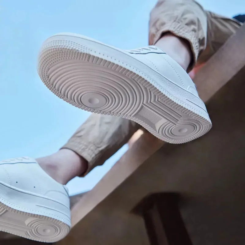 

Xiaomi Mijia 90 FUN Vintage Leather Low Sneakers Leather Upper Non Slip And Wear-Resistant Thick Bottom Shows Height EVA Foam