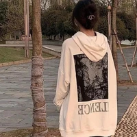 autumn long sleeve pullover hoodie sweater for female students korean version loose outer wear autumn womens thin coat