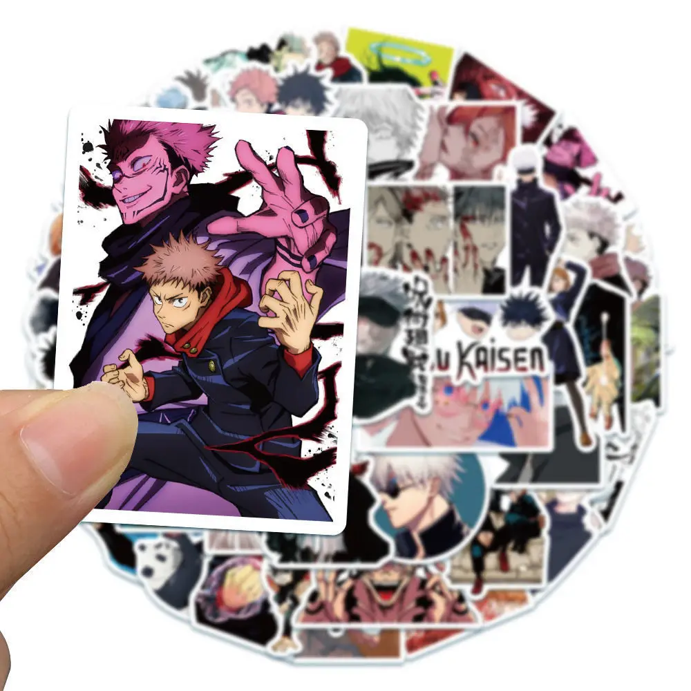 

10/30/100pcs Anime Jujutsu Kaisen figure Stickesr Sorcery Bike Helmet Waterproof Decals Skateboard Motorcycl For Laptop Suitcase