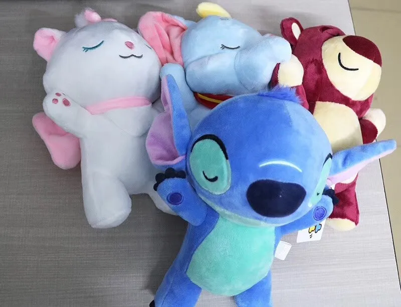 Cuddleez лежа Спящая Marie Cat Медведь Lotso слон Ститч плюшевые игрушки милые мягкие животные детские игрушки для детей