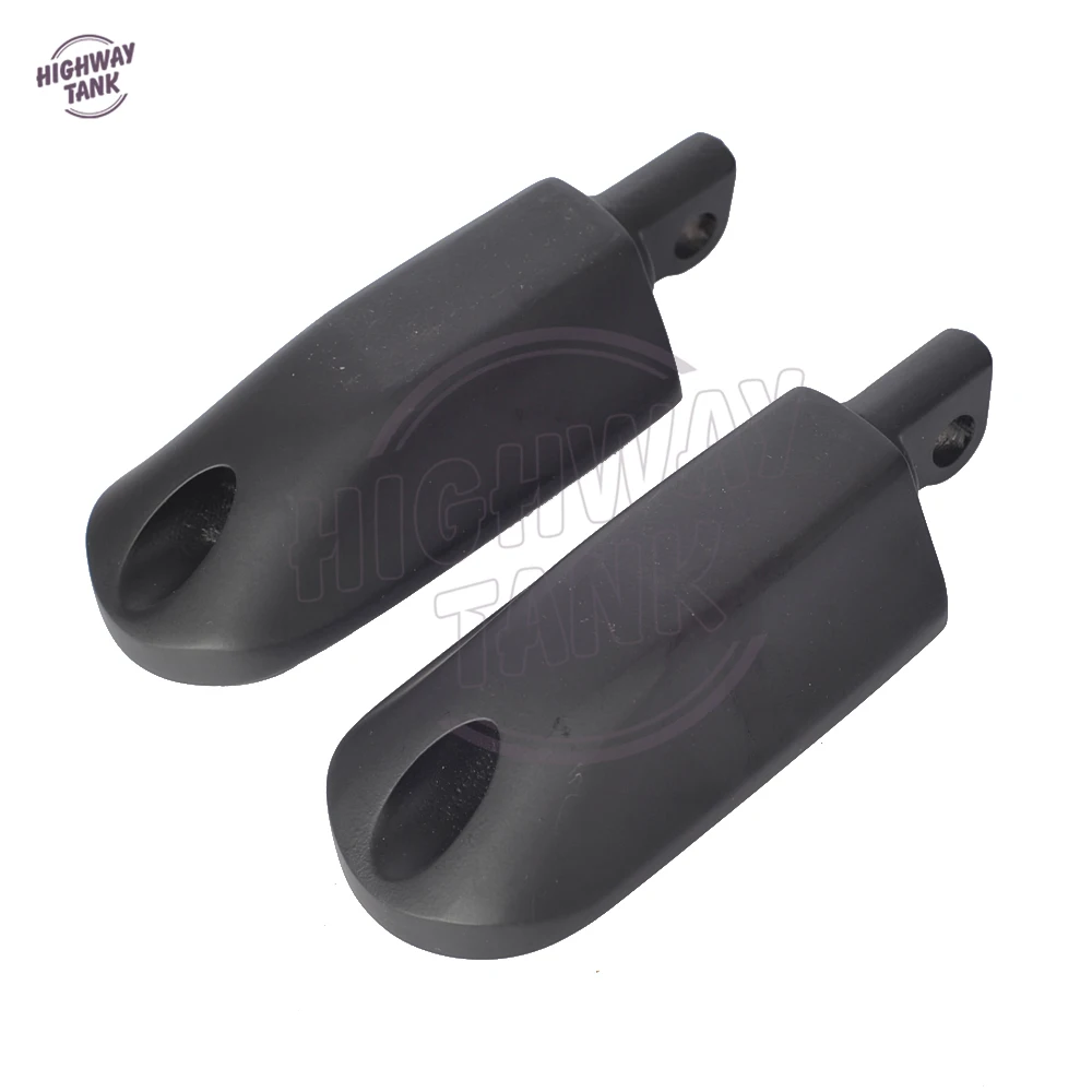 

Matte Black Motorcycle V-Factor StreamLiner Rear Foot pegs Footrests case for Harley FLH Touring Glide FLST Softails