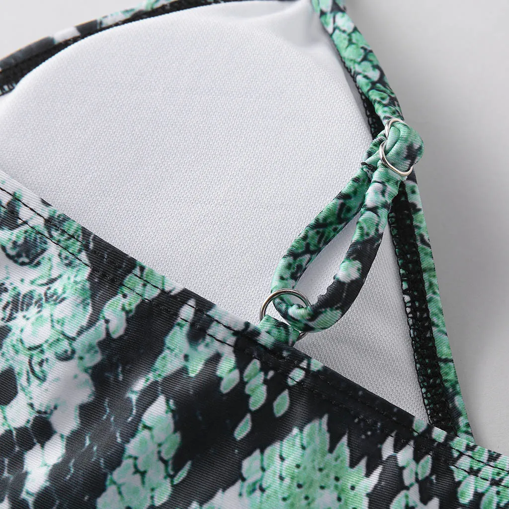 Цветочный принт сексуальный микробикини прозрачный летний женский Повседневный