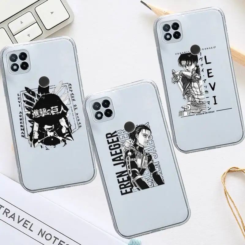 

attack on titan japan anime manga Phone Case Transparent for Xiaomi redmi note 8 9 10 11 t lite pro ultra mix 4 k40
