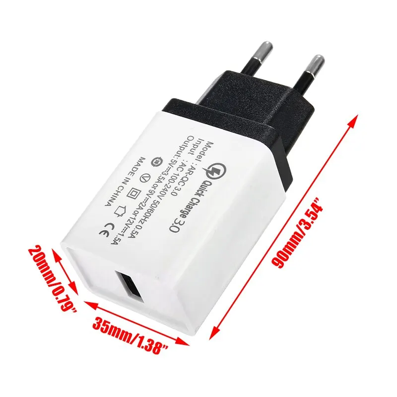 3 0 18 Вт быстрее Зарядное устройство USB ЕС плагин для настенного 4 раза умная ИС